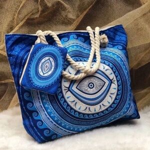 EVIL EYE TOTE BAG & POUCH-NWT